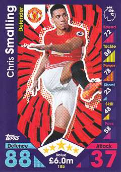 Chris Smalling Manchester United 2016/17 Topps Match Attax #185